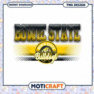 Bowie State Bulldogs PNG Design for Instant Download