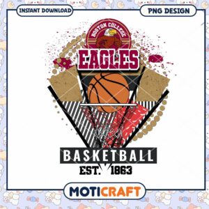 Boston College Eagles Basketball PNG Design Download