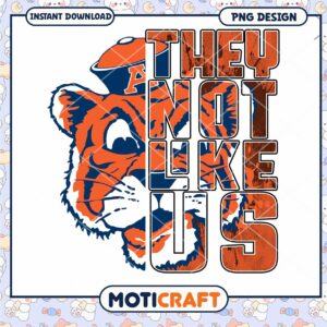 Bold Tiger Design They Not Like Us PNG Download