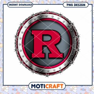 Bold Red R Logo Design PNG Instant Download File