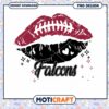 Bold Falcons Lip Print Football PNG Design Download 2 Bold Falcons Lip Print Football PNG Design Download