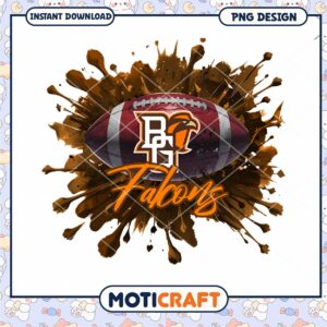 Bold Falcons Football PNG Design Instant Download Art