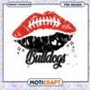 Bold Bulldogs Kiss Football PNG Design for Fans 2 Bold Bulldogs Kiss Football PNG Design for Fans