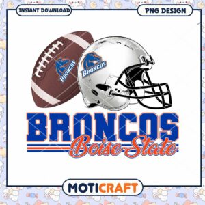 Boise State Broncos Football PNG Design Downloadable Art
