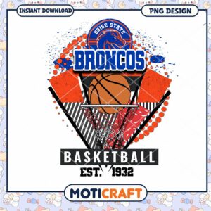 Boise State Broncos Basketball PNG Instant Download Design