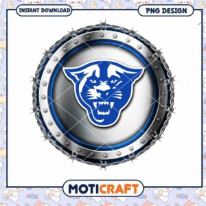 Blue Panther Logo Design for Instant Download PNG File