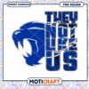 Blue Lion Design They Not Like Us PNG Downloadable Art
