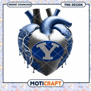 Blue Heart Design PNG for Instant Download Art Print