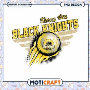 Black Knights Since 1802 Vintage Sports PNG Design
