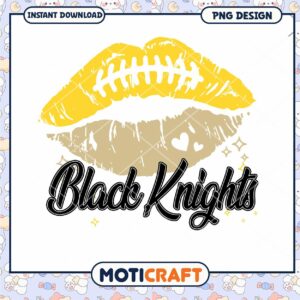 Black Knights Lip Graphic PNG Design Instant Download