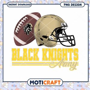Black Knights Army PNG Football Design Instant Download