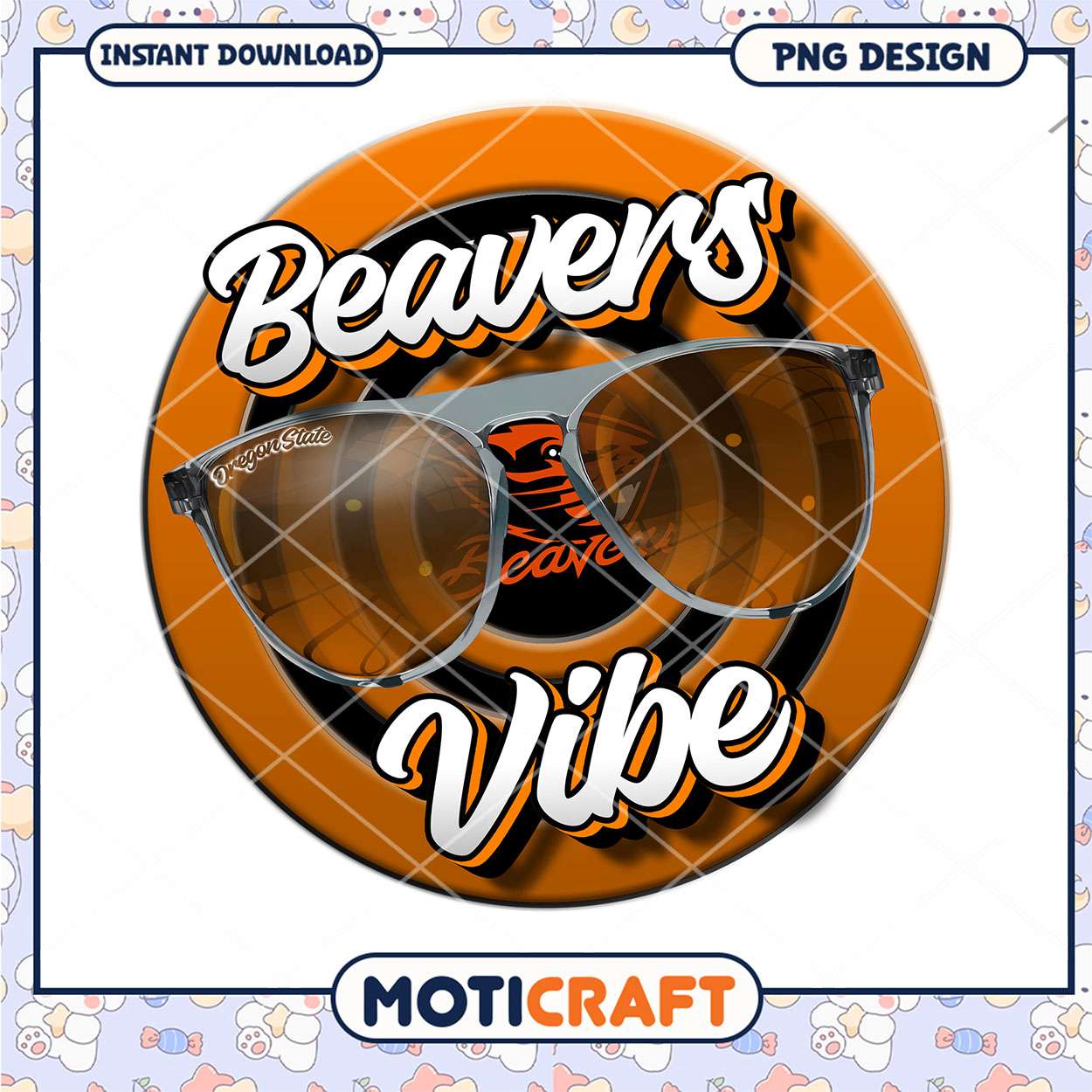 Beavers Vibe Sunglasses PNG Design for Instant Download Beavers Vibe Sunglasses PNG Design for Instant Download