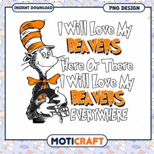 Beaver Love Fun SVG Design for Instant Download PNG