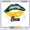 Bears Football Kiss Lip Art PNG Instant Download Design