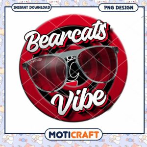 Bearcats Vibe Cool Sunglasses PNG Design Download