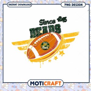 Baylor Bears Football Design Since 1845 PNG Download
