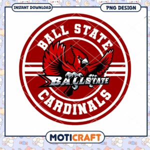 Ball State Cardinals PNG Digital Download Design Art