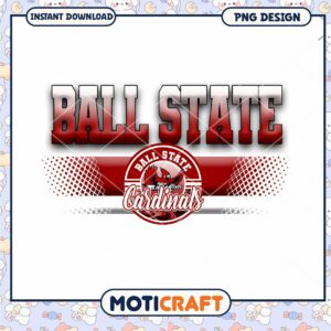 Ball State Cardinals PNG Design Instant Download Art