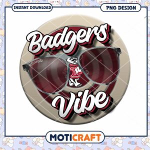 Badgers Vibe PNG Design for Instant Download Decor