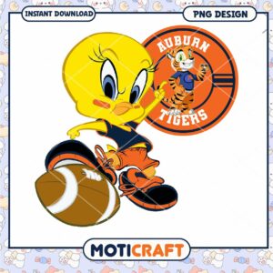 Auburn Tigers Sports PNG Design Instant Download Art