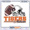 Auburn Tigers Football Helmet and Ball PNG Design 1 Auburn Tigers Football Helmet and Ball PNG Design
