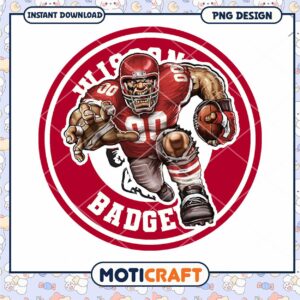 Athletic Football Badge Design PNG Downloadable Art