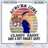 Auburn Girl Classy Sassy and Smart Assy PNG Design