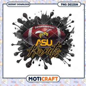 ASU Hornets Football Splash Art PNG Download Design