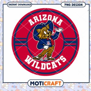 Arizona Wildcats PNG Design for Instant Download Art