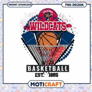 Arizona Wildcats Basketball PNG Design for Download