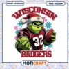 Wisconsin Badgers Sports Grinch PNG Art Design Download