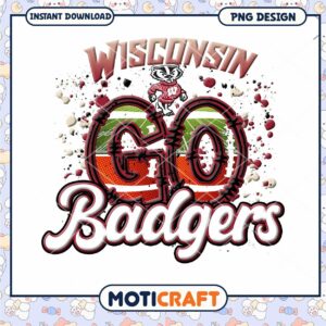 Wisconsin Badgers Go Team Spirit PNG Design Download