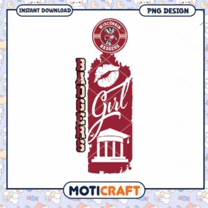 Wisconsin Badgers Girl PNG Design for Fans and Crafts