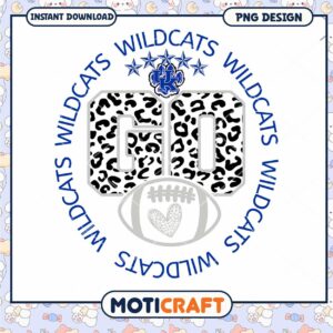 Wildcats Go Football PNG Design for Instant Download