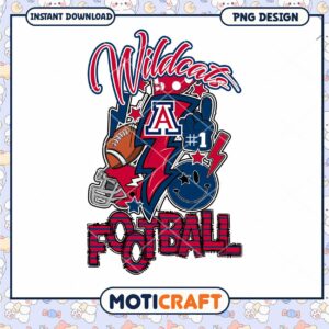 Wildcats Football PNG Design for Instant Download Art