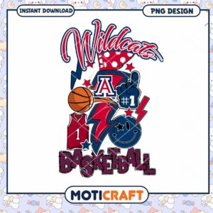 Wildcats Basketball PNG Design Instant Download Art