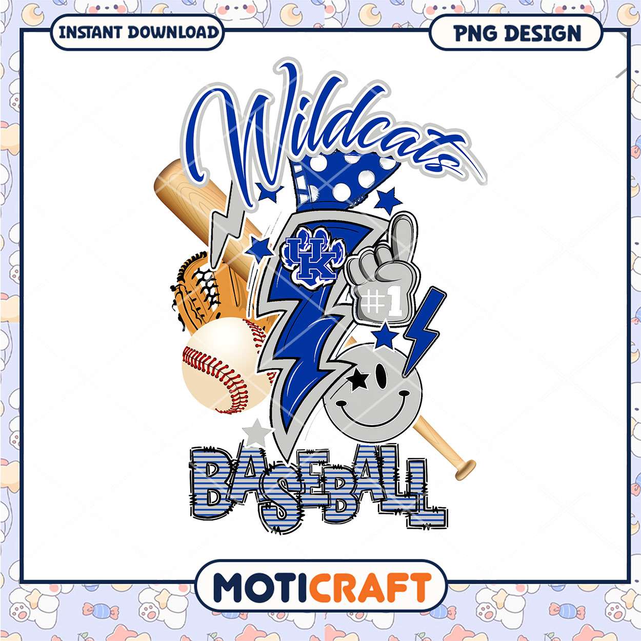 Wildcats Baseball PNG Design for Instant Download Wildcats Baseball PNG Design for Instant Download