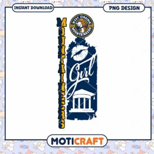 West Virginia Mountaineers Girl PNG Design Download