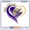 Washington Huskies Heart Football PNG Design Download