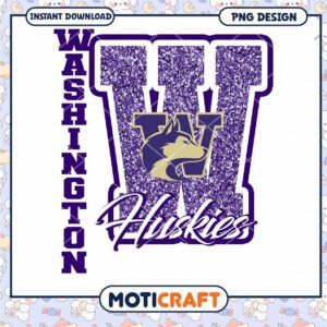 Washington Huskies Glitter PNG Instant Download Design