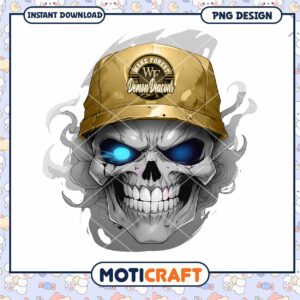 Wake Forest Demon Deacons Skull PNG Digital Download