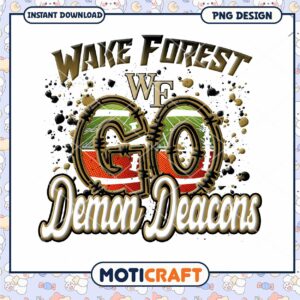 Wake Forest Demon Deacons Go PNG Instant Download Design