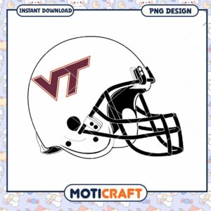 Virginia Tech Football Helmet PNG Design Downloadable Art