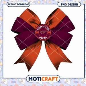 Virginia Tech Bow Design PNG Instant Download Art