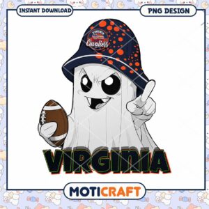 Virginia Cavaliers Ghost Football PNG Design Download