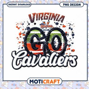 Virginia Cavaliers Go Team Spirit PNG Download Design