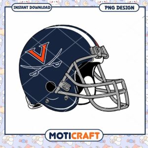 Virginia Cavaliers Football Helmet PNG Design Download