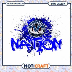 Villanova Wildcats Nation PNG Design for Instant Download