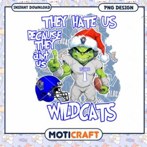 Villanova Wildcats Football PNG Design Instant Download