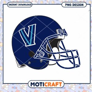 Villanova Football Helmet PNG Design Instant Download